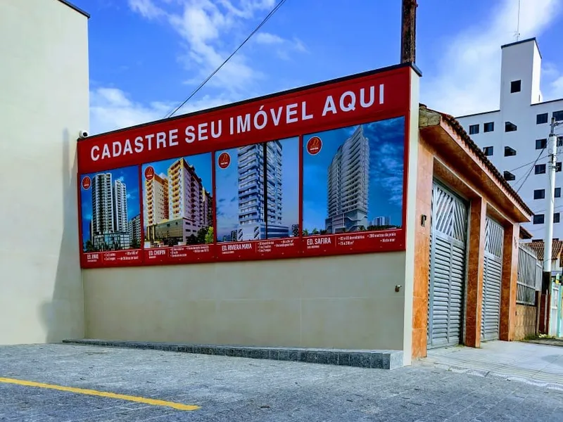 Placa em lona impressa com acabamento em ilhós — Cromatica Comunicação Visual, Santos/SP