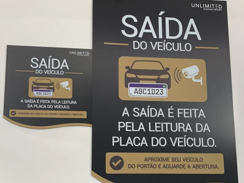 Placas de sinalização e identificação executadas pela Cromatica em Santos/SP